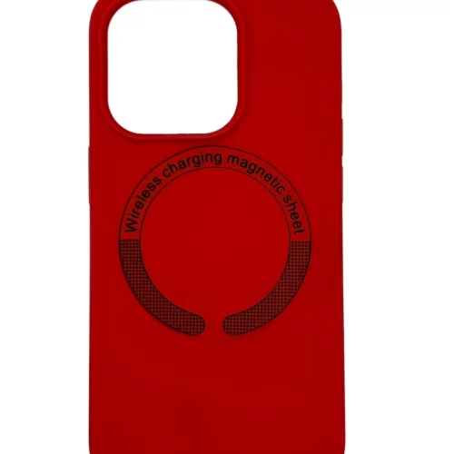 AG Silicone Case with MagSafe for iPhone 14 Pro (Red)