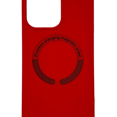 AG Silicone Case with MagSafe for iPhone 14 Pro Max (Red)