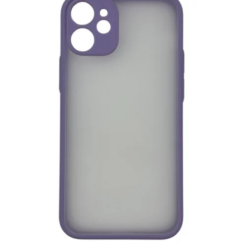 Matte Case with Camera Protector for iPhone 12 Mini (Purple)
