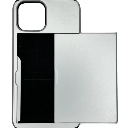 Slide Wallet Case for iPhone 12/13 Mini (Silver)