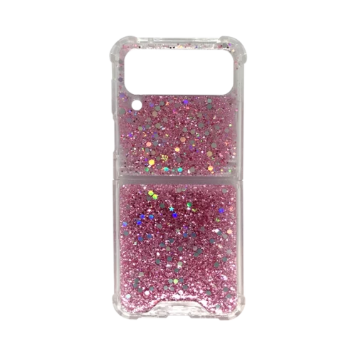Wisecase Glitter Hardshell Case for Samsung Galaxy Z Flip4 (Pink)