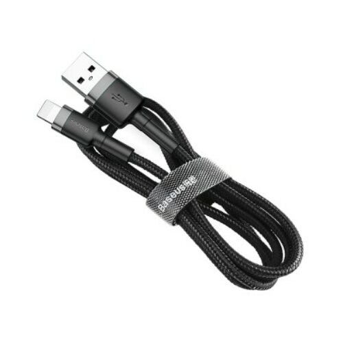 Baseus Cafule Lightning to USB-A Charging Cable – 1m (Black Grey)