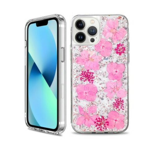 Dry Flower Hardshell Case for iPhone 13 Pro Max (Pink)