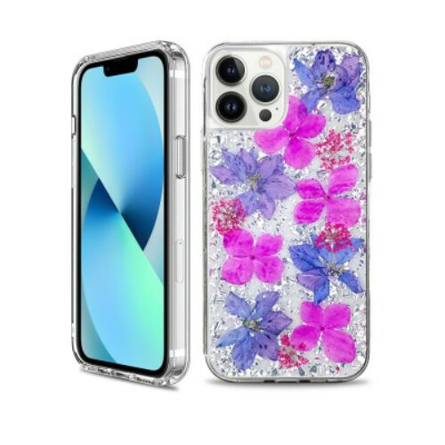 Dry Flower Hardshell Case for iPhone 13 Pro (Purple)