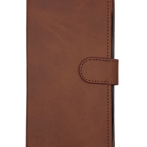 Leather Wallet Case for Samsung S21 Plus (Brown)