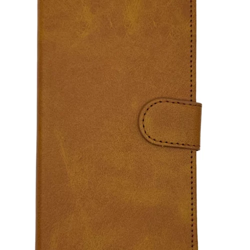 Leather Wallet Case for Samsung S21 (Light Brown)