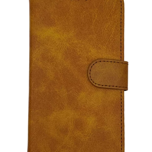 Leather Wallet Case for Samsung S22 (Light Brown)