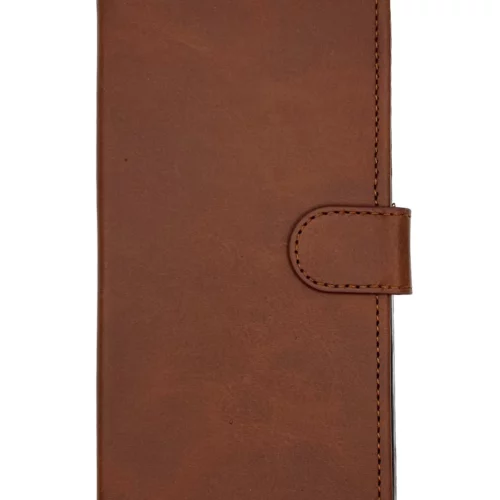 Leather Wallet Case for Samsung S22 Ultra (Brown)