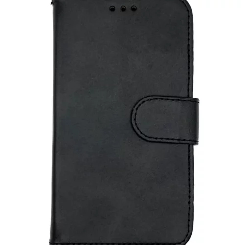 Leather Wallet Case for iPhone 12/13 Mini (Black)
