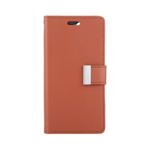 Goospery Mercury Rich Diary Case for iPhone 15 (Brown)