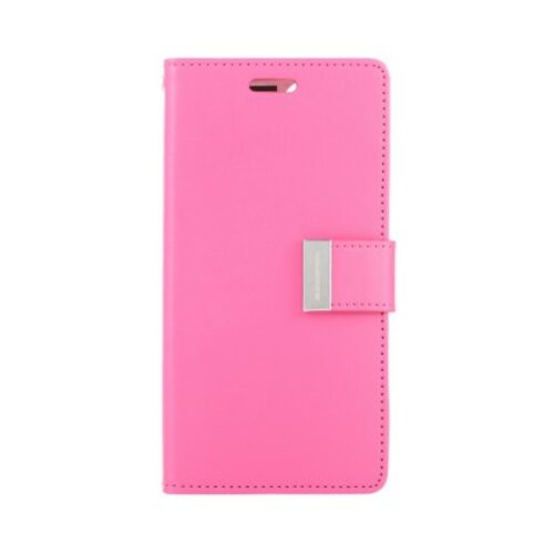 Goospery Mercury Rich Diary Case for iPhone 15 Plus (Hot Pink)